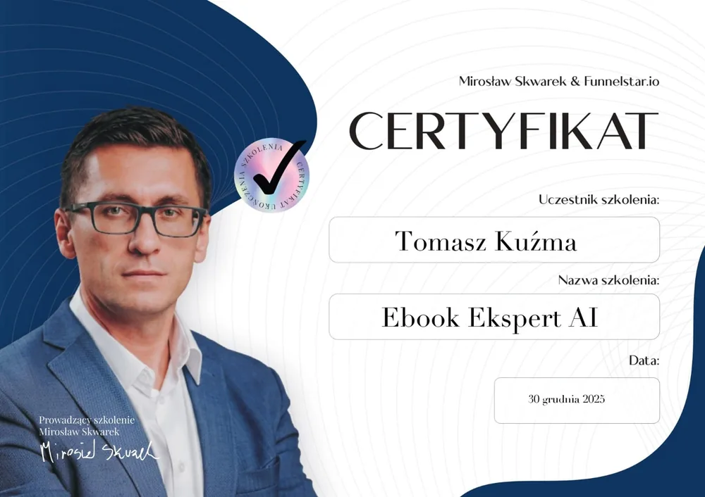 Certyfikat Ebook Ekspert AI